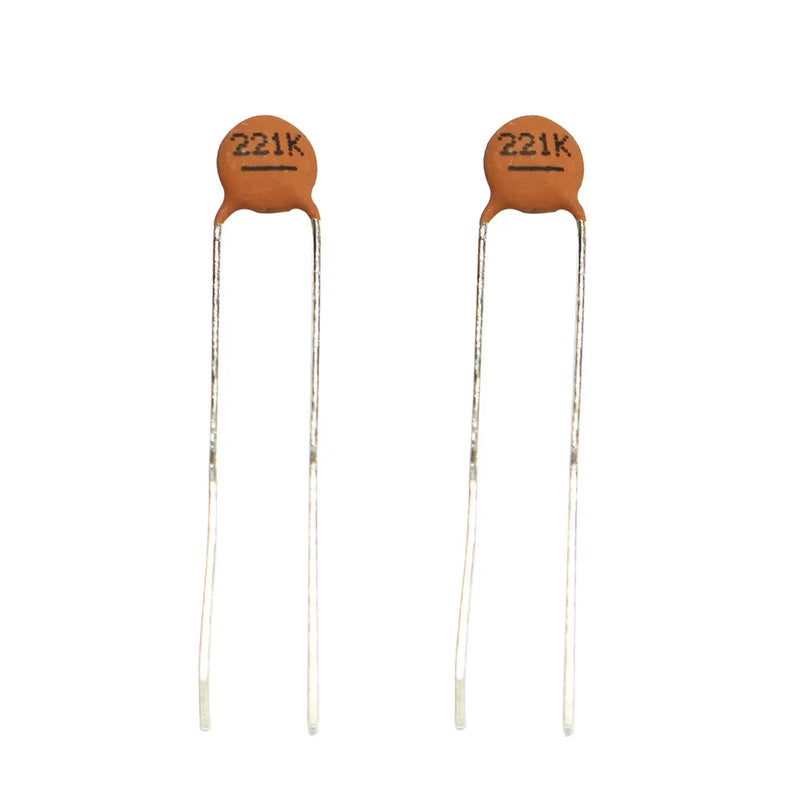 220pF 50VDC Ceramic Capacitors - Pack of 2