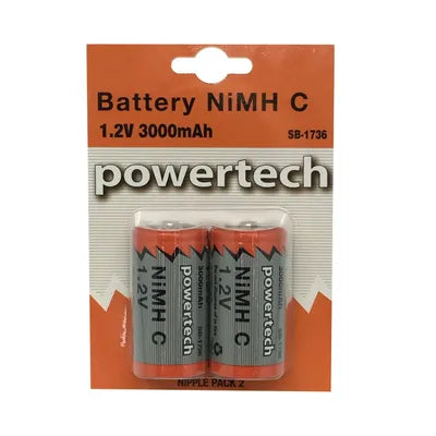 3000mAH Ni-MH C Rechargeable Nipple Cap Battery