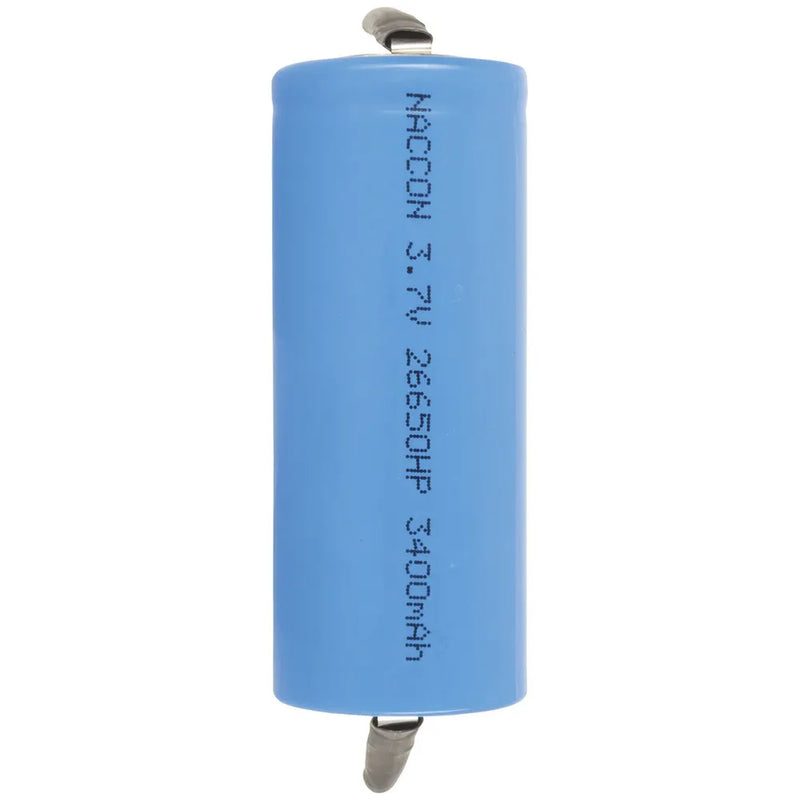 26650 Rechargeable Li-Ion Battery 3400mAh 3.7V Solder Tag