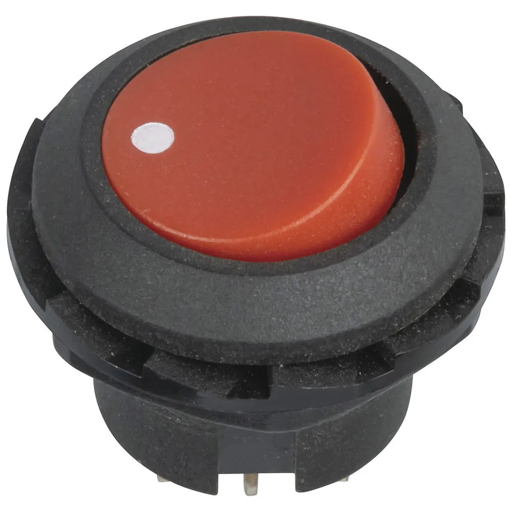 Round Rocker Switch - Red Actuator — Universal Electronics