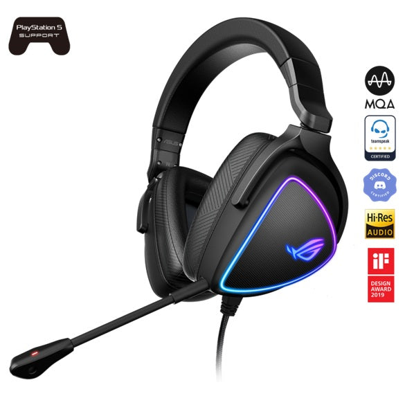 ASUS ROG Delta S Gaming Headset, USB-C/A, ESS 9281 QUAD DAC, 50mm, AI mic, 20â€“40kHz, 32Î©, RGB