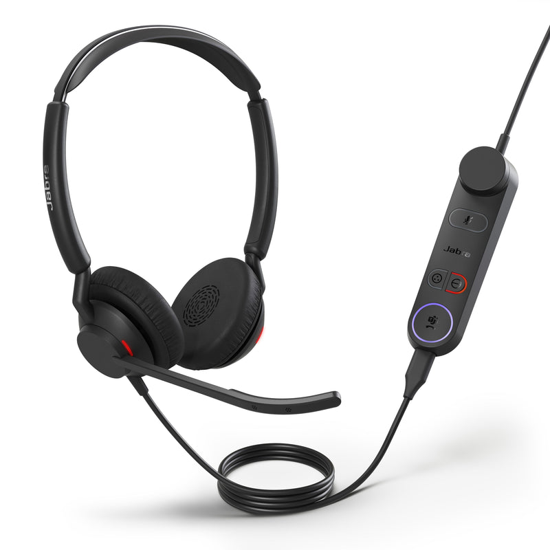 Jabra Engage 50 II Dual Teams Corded USB-C/A Headset, Best Headset for Clear Customer Calls Ultra-Lightweight Hearing Protection Smartringer Busylight