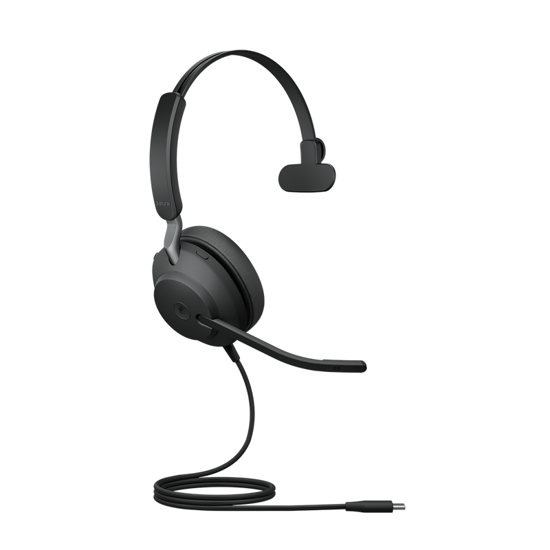 Jabra Evolve2 40 SE Wired USB-C MS Mono Headset, 360° BusyLight, Noise Isolationg Ear Cushions, 2Yr   , Plug-and-play
