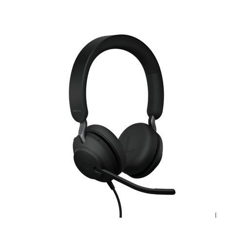 Jabra Evolve2 40 SE Wired USB-CA UC Stereo Headset, 360° BusyLight, Noise Isolationg Ear Cushions, 2Yr   , Plug-and-play,3-Microphone Technology
