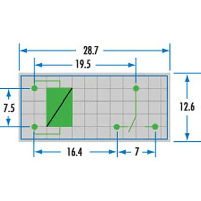 12V SPDT PC Mount Relay - JW Series