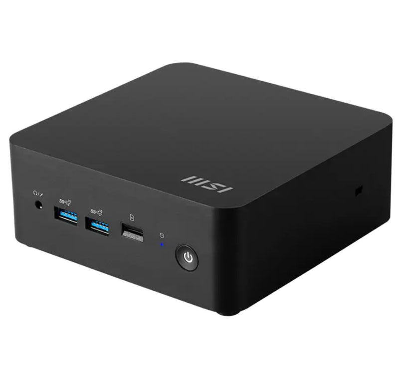 MSI Cubi NUC 1M-015BAU miniPC barebone, Black Intel Core 7-150U DDR5 2*M.2 2*HDMI 2*TBT 2*LAN Wifi6 Card Reader Switch Cable 3Y