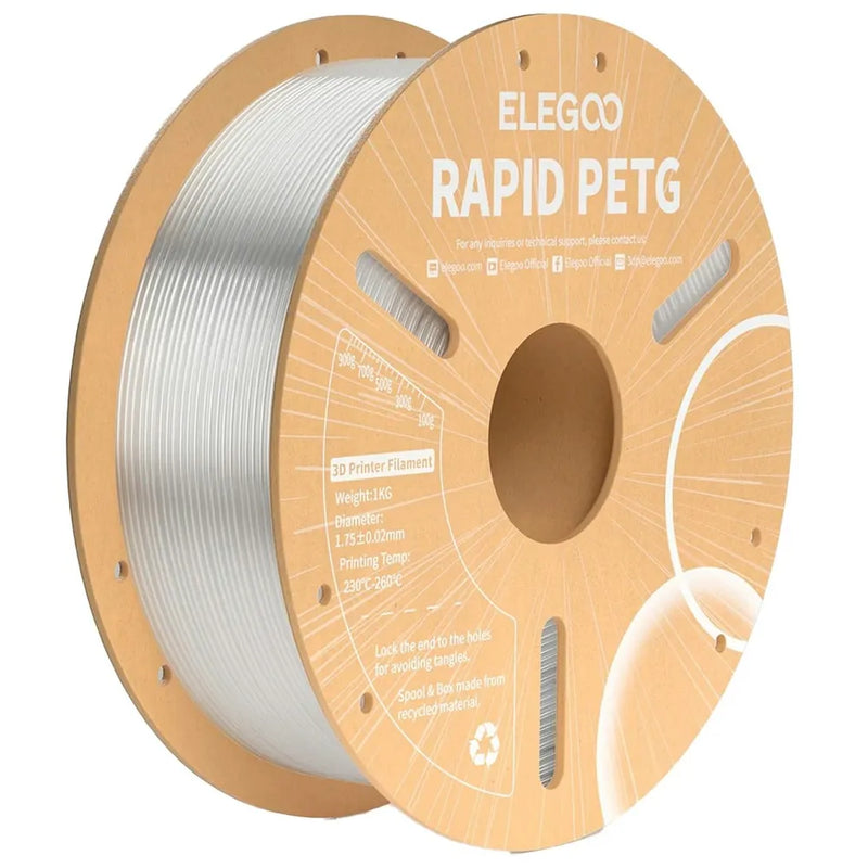 Elegoo Rapid PETG filament translucent 1.75mm 1kg