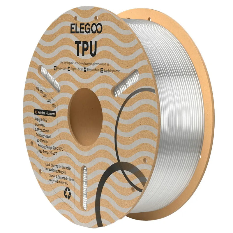 Elegoo TPU filament Clear 1.75mm 1kg