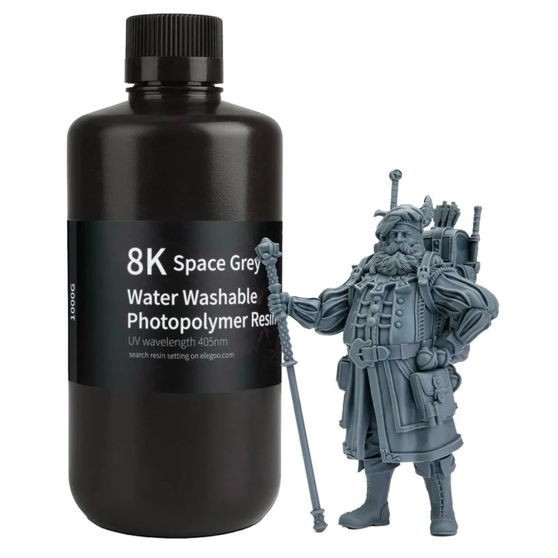 8K Water Washable Resin Space Grey 1KG