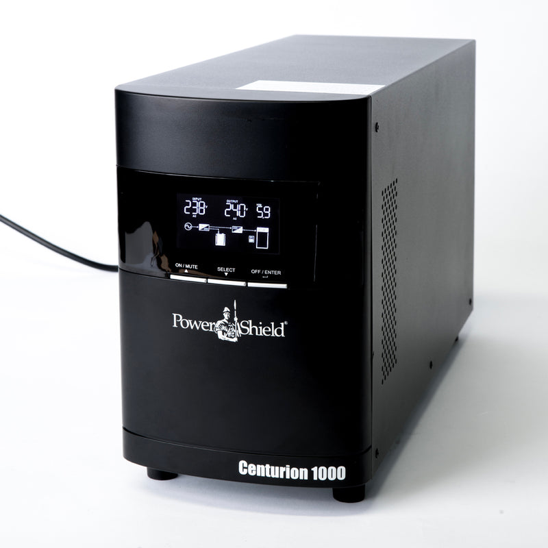 PowerShield Centurion Tower UPS 1000VA/900W, 10A input, 2 AUS sockets, 10A, C13 x 2, 2-year