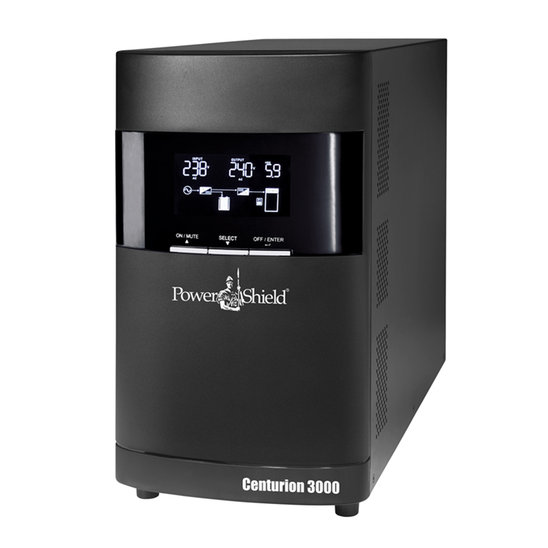 PowerShield Centurion Tower UPS 3000VA/2700W, 15A input, 4 AUS sockets, 15A, C19 x 1, 2-year
