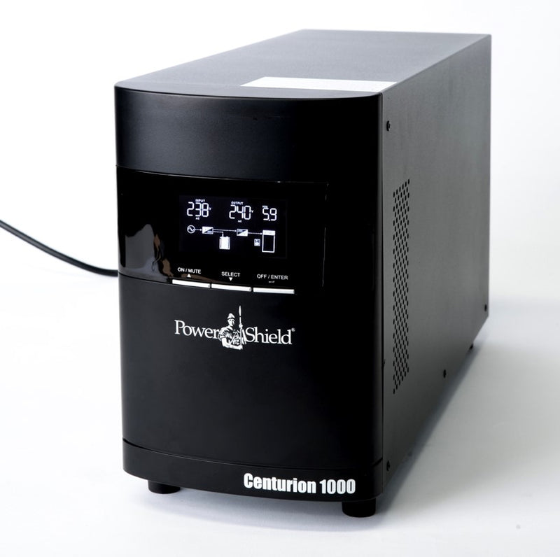 PowerShield Centurion Tower UPS 1000VA/1000W - 110V - Nema, reliable power backup for sensitive equipment, 2-year