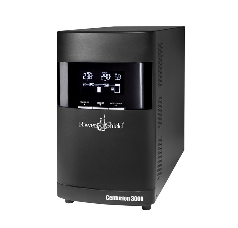 PowerShield Centurion Tower UPS 3000VA/3000W - 110V - Nema, reliable power backup for sensitive equipment, 2-year