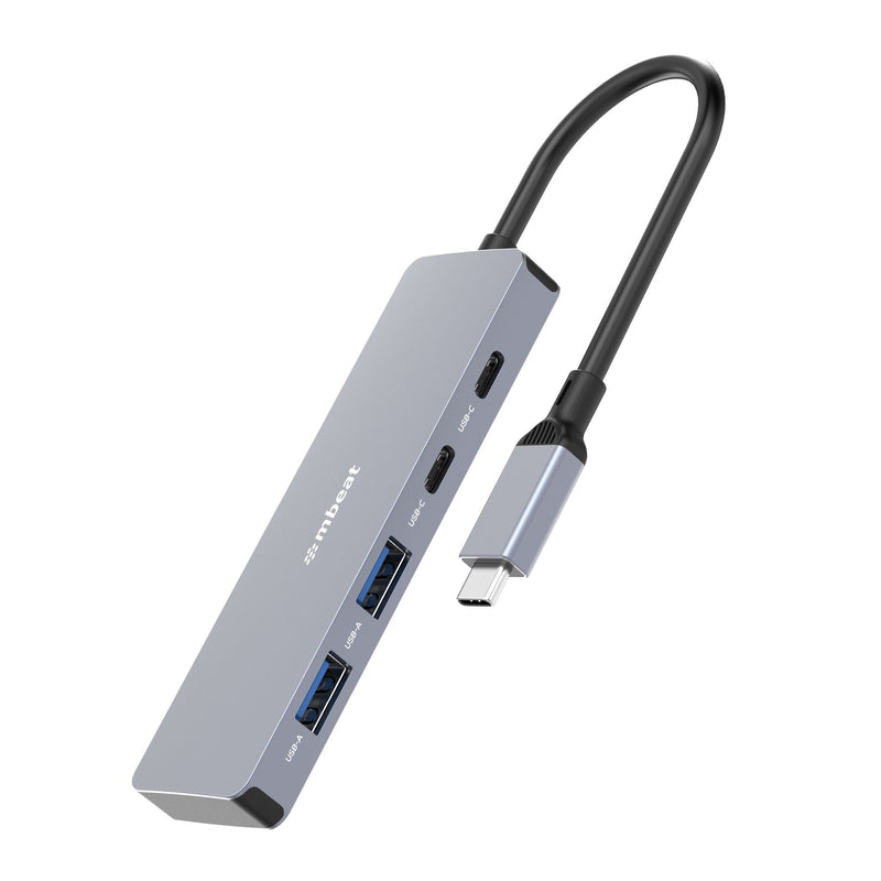 (LS) mbeatÂ® Elite 4-Port 10Gbps USB-C Gen 2 Hub (2A+2C)  Blazing Fast Gen 2 Speeds  Versatile USB Connectivity  Effortless Data Expansion  Weight: 67g