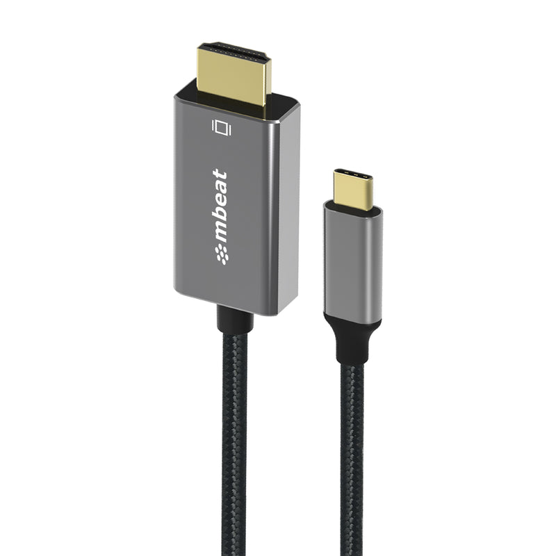 mbeatÂ® Tough Link 1.8m 4K USB-C to HDMI Cable - Extend USB-C Laptop, Tablet or Smartphone Video to HDMI Monitor, Projector, HDTV, 4K@60Hz(3840Ã—2160)