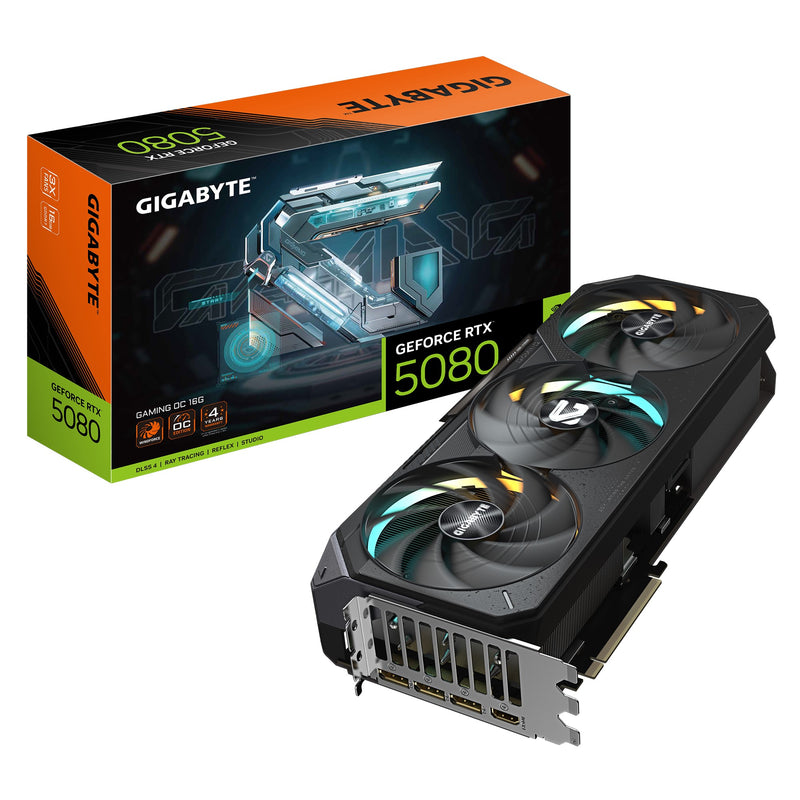 Gigabyte GeForce RTXâ„¢ 5080 GAMING OC 16G, 2730 MHz, CUDA 10752, 30 Gbps, GDDR7, 256 bit, PCI-E 5.0, PSU 850W, DisplayPort 2.1b x3 HDMI 2.1b x1