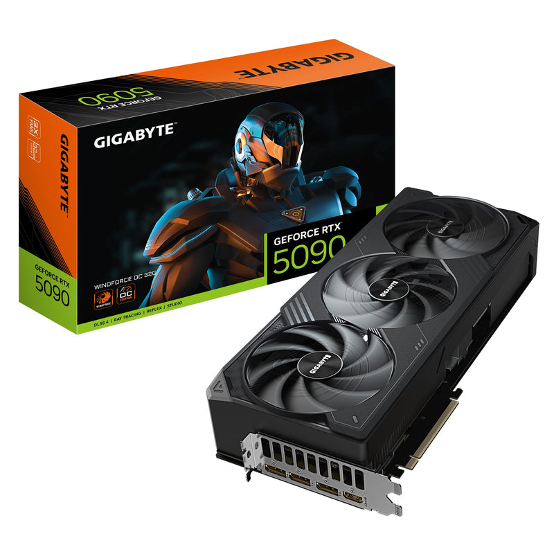 Gigabyte GeForce RTXâ„¢ 5090 WINDFORCE OC 32G, 2467 MHz, CUDA 21760, 28 Gbps, GDDR7, 512 bit, PCI-E 5.0, PSU 1000W, DisplayPort 2.1b *3 HDMI 2.1b *1