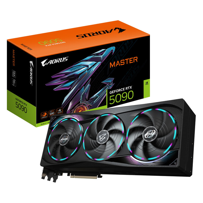 Gigabyte AORUS GeForce RTXâ„¢ 5090 MASTER 32G, 2655 MHz, CUDA 21760, 28 Gbps, GDDR7, 512 bit, PCI-E 5.0, PSU 1000W, DisplayPort 2.1b *3 HDMI 2.1b *1
