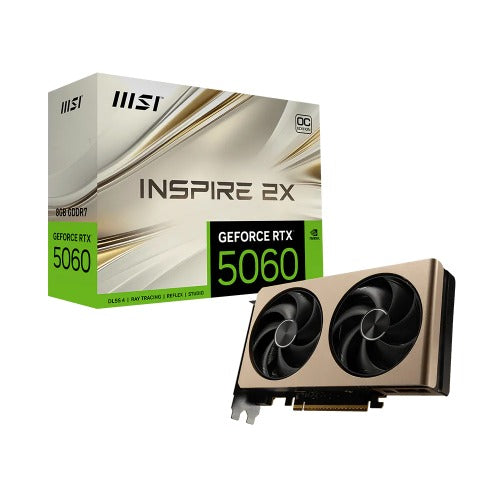 MSI nVidia GeForce RTX 5060 8G INSPIRE 2X OC, PCI ExpressÂ® Gen 5 x16, Boost: 2535 MHz, CUDA 3840 Units, 8GB GDDR7,. HDMIâ„¢ x 1 (emabargo)