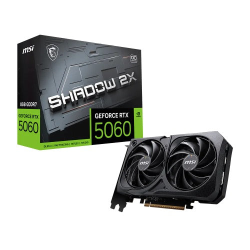 MSI nVidia GeForce RTX 5060 8G SHADOW 2X OC, PCI ExpressÂ® Gen 5 x16, Boost: 2527 MHz, CUDA 3840 Units, 8GB GDDR7, . HDMIâ„¢ x 1