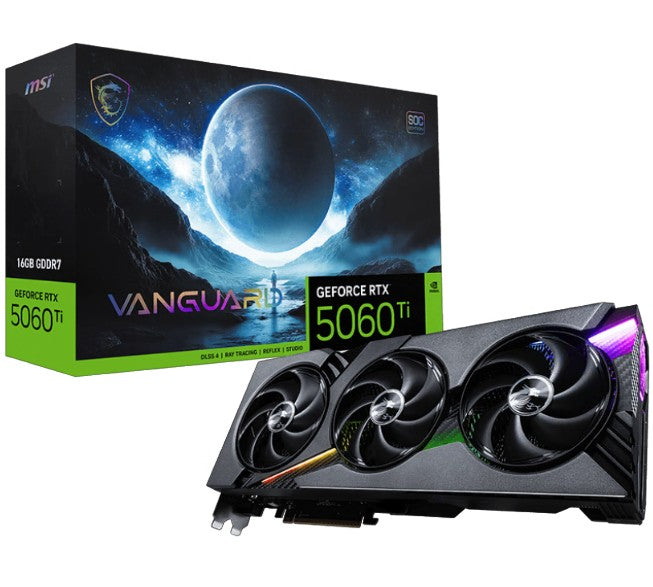 MSI nVidia GeForce RTXâ„¢ 5060 Ti 16G VANGUARD SOC, PCI ExpressÂ® Gen 5 x16, Boost: 2692 MHz, CUDA 4608 Units, 16GB GDDR7, HDMIâ„¢ x 1