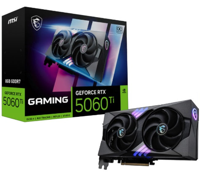 MSI nVidia GeForce RTXâ„¢ 5060 Ti 8G GAMING OC ,  PCI ExpressÂ® Gen 5 x16, Boost: 2647 MHz, CUDA 4608 Units, 8GB GDDR7, HDMIâ„¢ x 1
