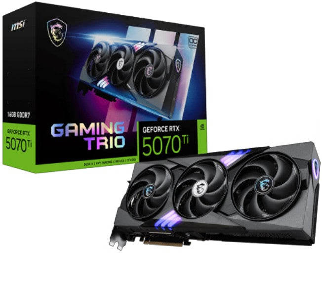 MSI nVidia GeForce RTXâ„¢ 5070 Ti 16G GAMING TRIO OC,PCI ExpressÂ® en 5, Boost: 2572 MHz, CUDA 8960 Units, 16GB GDDR7, HDMIâ„¢ x 1