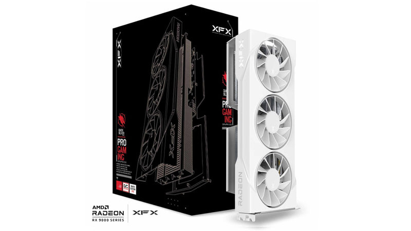 XFX Swift AMD Radeon RX 9060XT OC White Triple Fan Gaming Edition with 16GB GDDR6 HDMI 2xDP, AMD RDNAâ„¢ 4 (RX-96TS316W7)