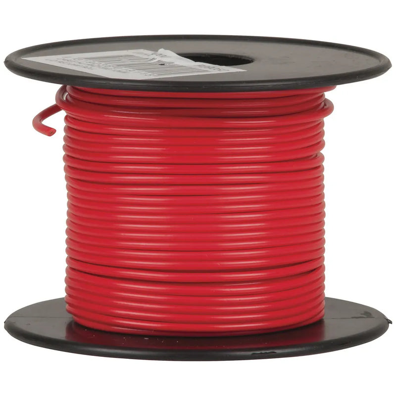 Red Light Duty Hook-up Wire - 25m Roll