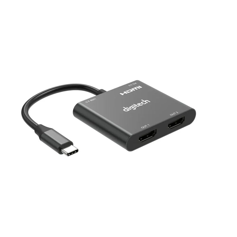 USB-C to HDMI Adapter 4K@60Hz for single HDMI/4K@30Hz for dual HDMI displays with USB2.0 and PD(100W)