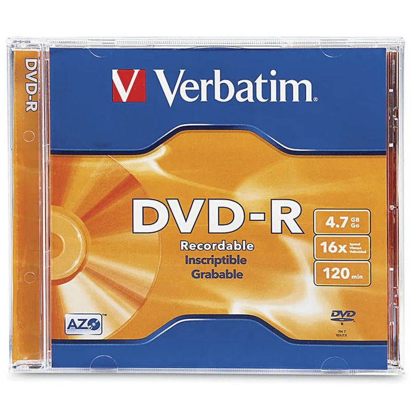 Verbatim DataLife Plus (Azo) DVD-R 4.7 GB Jewel Case Singles 16x (5 per pack)