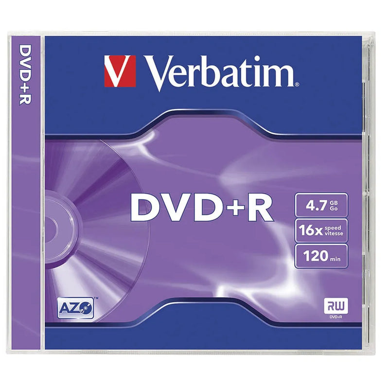 Verbatim DataLifePlus (Azo) DVD+R 4.7 GB Jewel Case Singles 16x