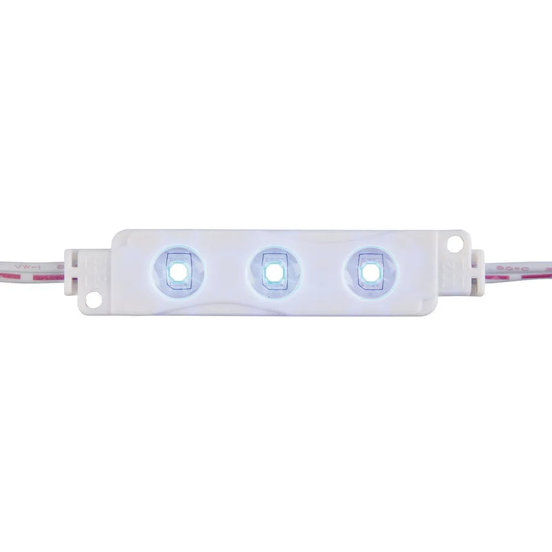IP65 LED Light Module String, 10x 3x3528-LEDs, Blue