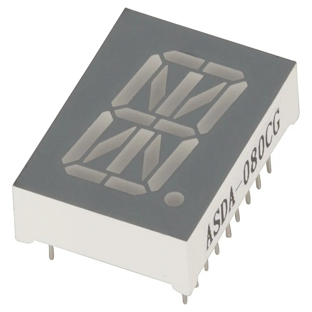 Green 16 Segment Common Cathode LED display — Universal Electronics