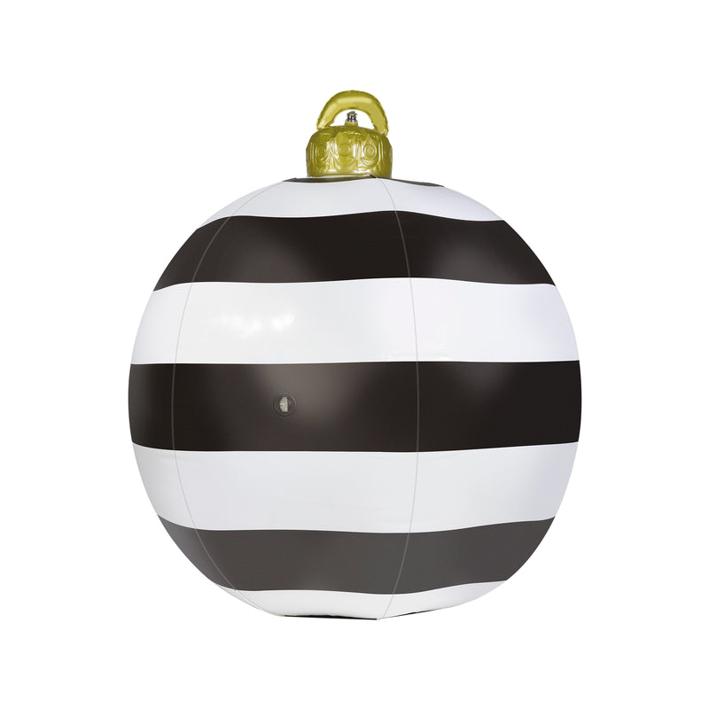 Arlec 80cm Black & White Inflatable PVC Bauble