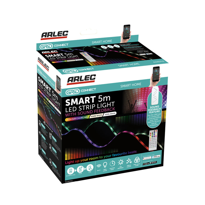 Arlec 5m Colour Changing Grid Connect Smart LED with Sound Sync