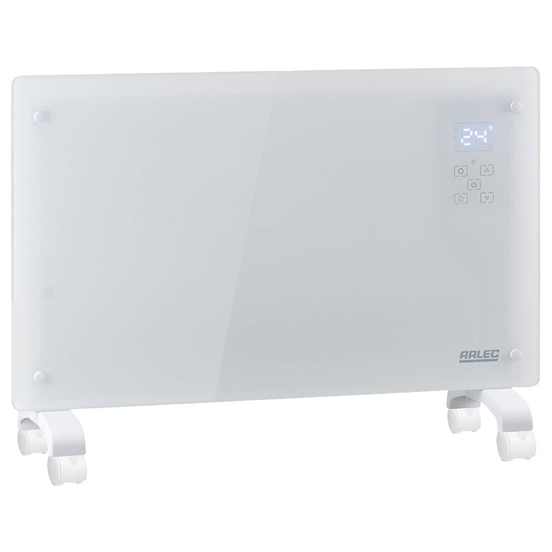 Arlec 2200W White Glass Panel Heater
