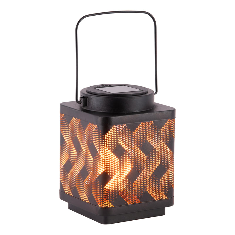 Arlec 15cm LED Diagonal Flame Effect Solar Lantern