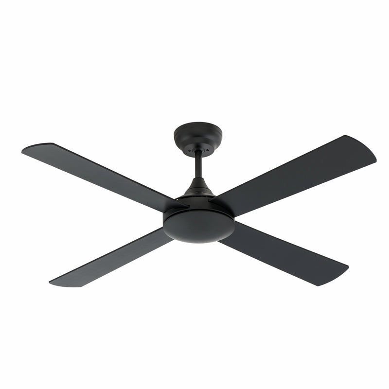Arlec 130cm Matte Black Boston II 4 Blade Ceiling Fan